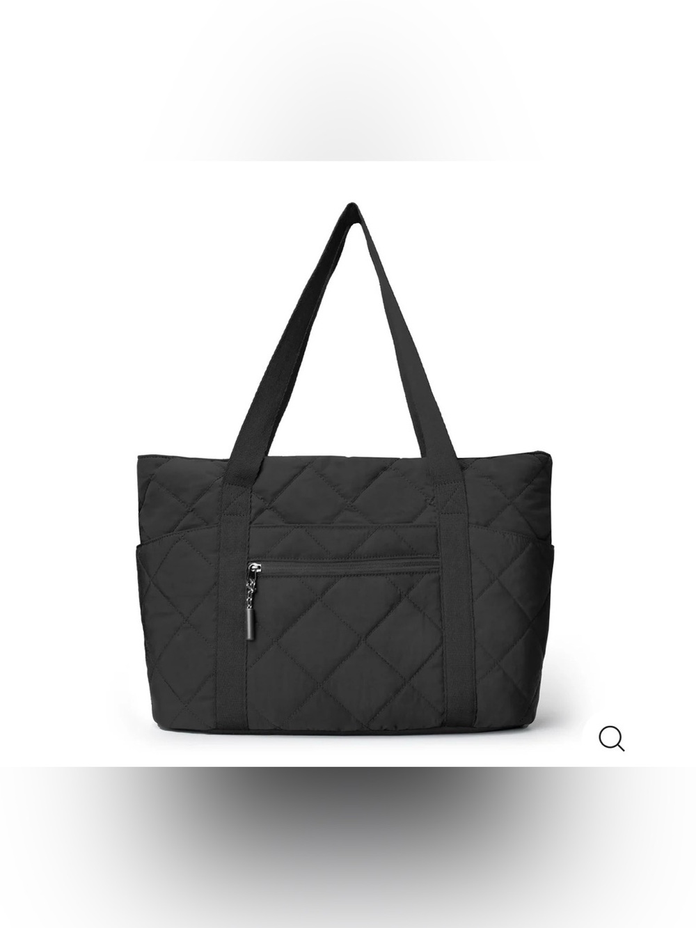 Quilted Black Tote Bag Everyday Travel Commute NWT